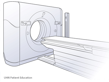 CT scanner with table
