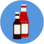 condiment and sauce bottles